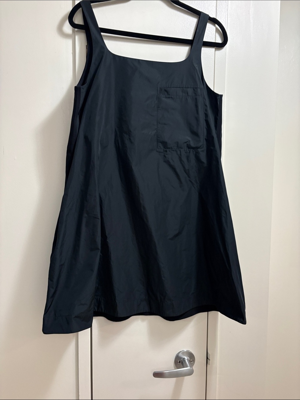 COS is Black Sleeveless A-Line Dress - Minimal Scoop Neck